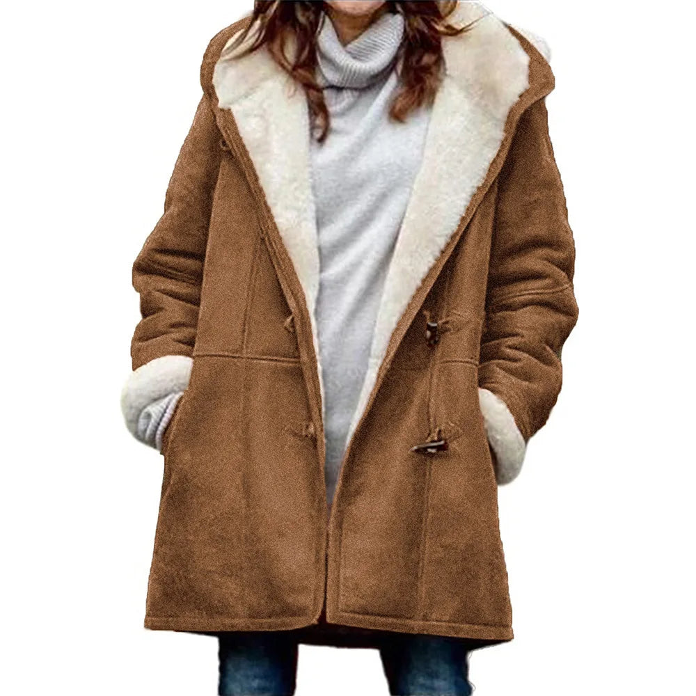 Emmeline Toggle Duffle Shearling Coat