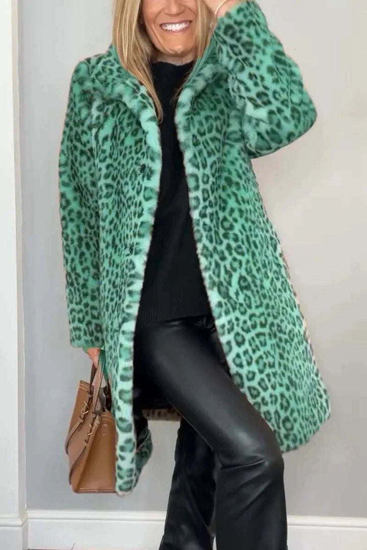 Talitha Turn Down Leopard Coat