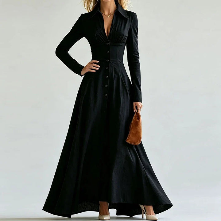 Noelani Button Front Maxi Dress