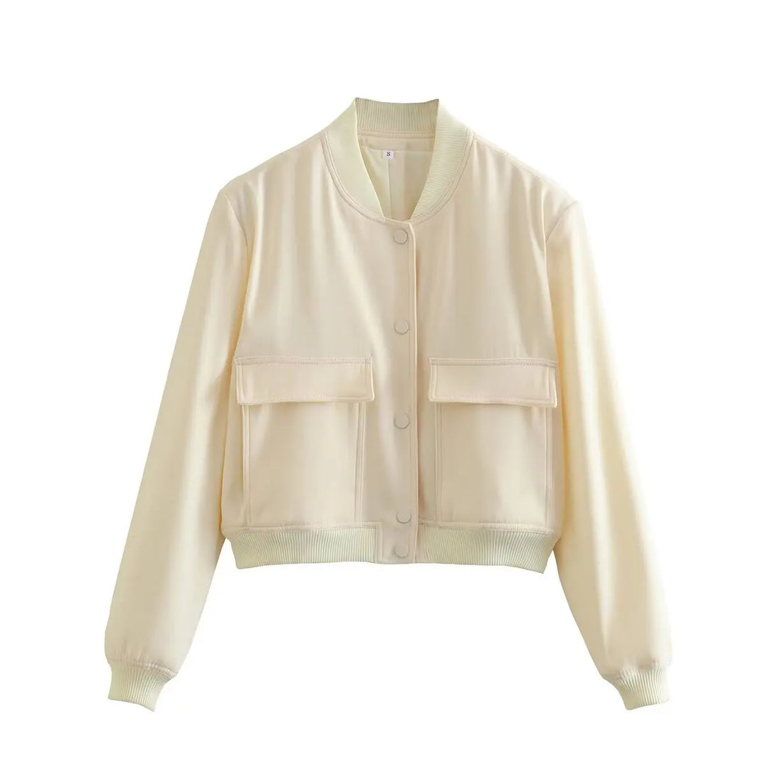 Priscilla Cropped Bomber Jacket