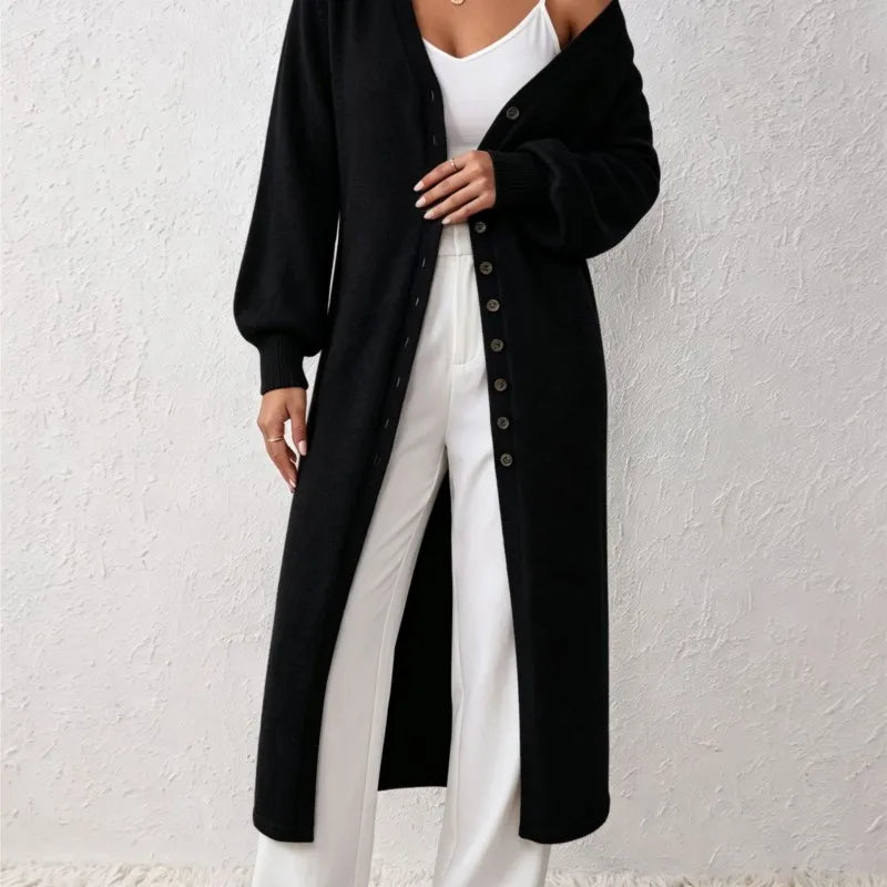 Tamsin Long Ribbed Cardigan