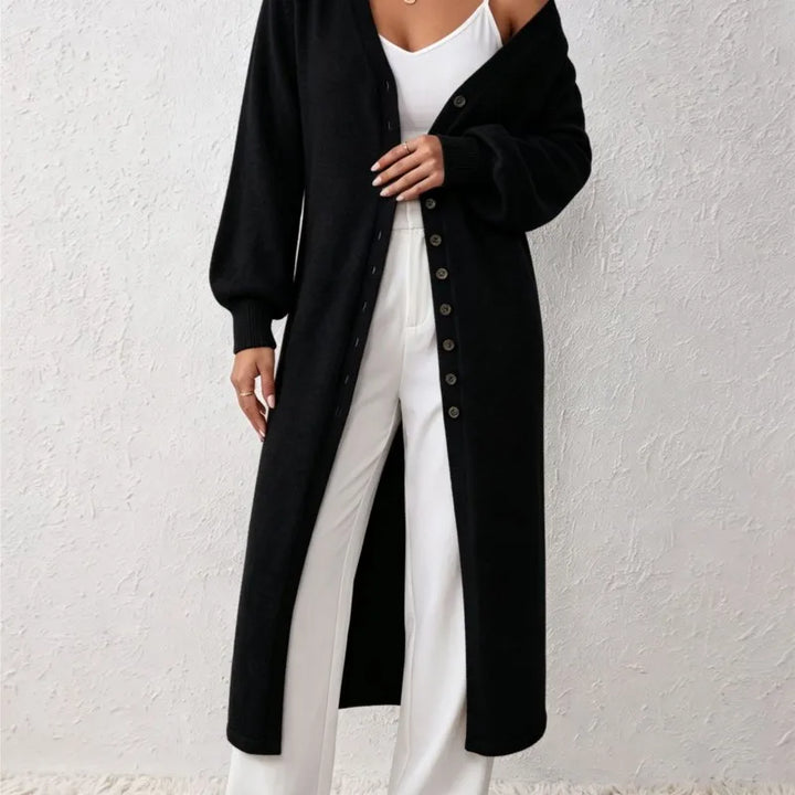 Tamsin Long Ribbed Cardigan