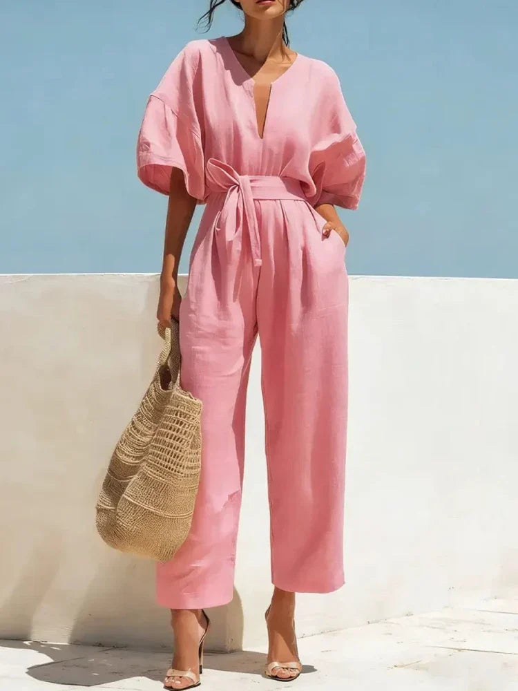 Tahlia Summer Linen Jumpsuit