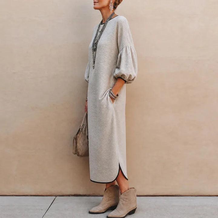 Odile Lantern Sleeve Maxi Dress