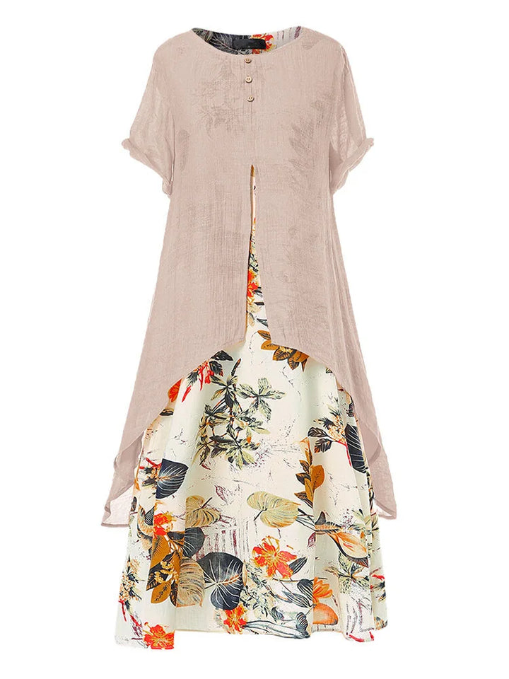 Alia Floral Patchwork Maxi Dress