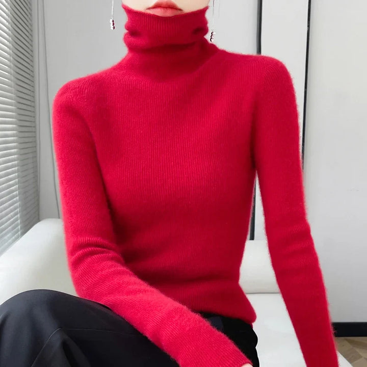 Elowen Ribbed Turtleneck Sweater