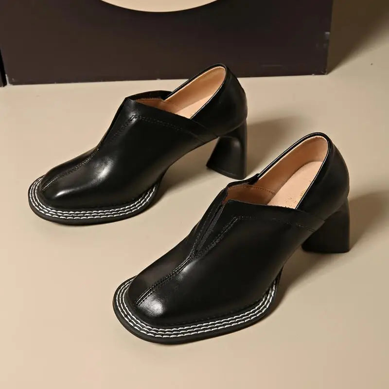 Marisol Contrast Stitch Loafers