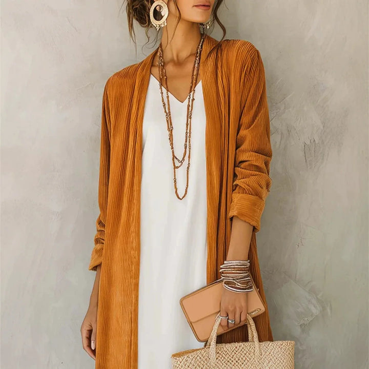 Gemma Corduroy Long Cardigan