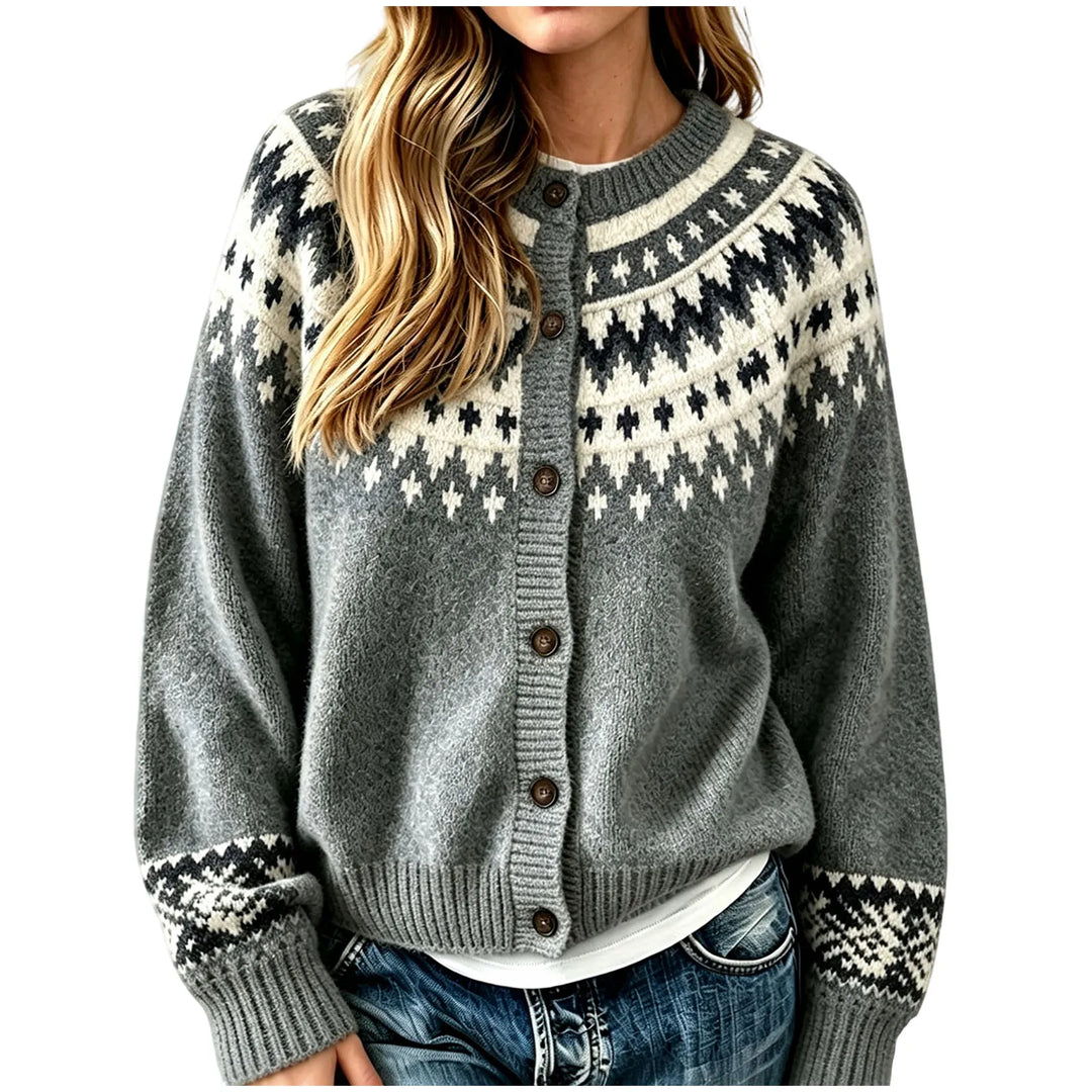 Ines Button Front Knit Cardigan