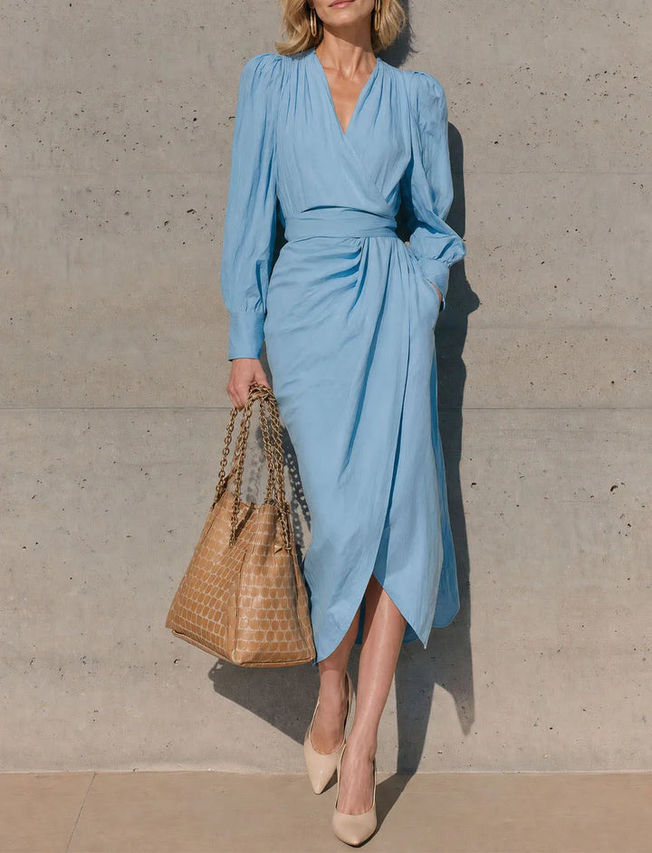 Solenne Wrap Waist Dress