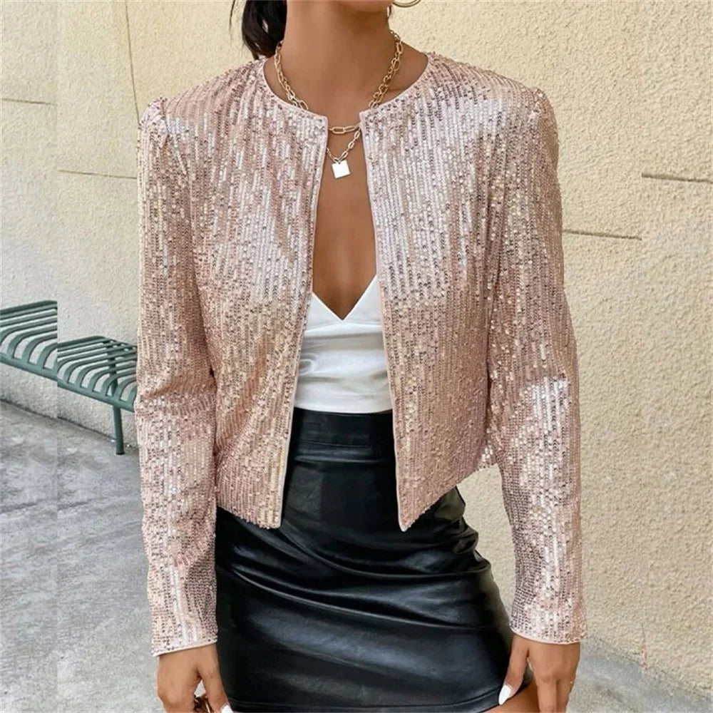 Adalina Sequin Crop Jacket