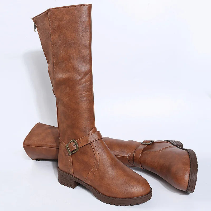 Cassia Side Zip Riding Boots