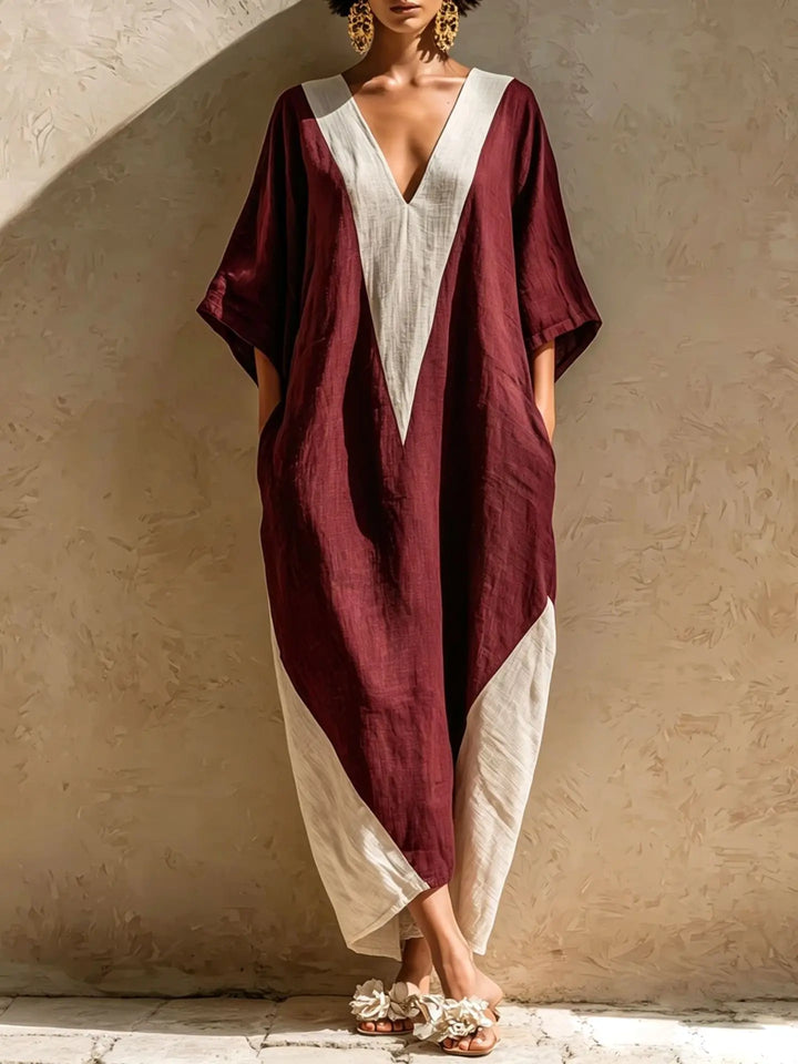 Yara Bohemian Linen Maxi Dress