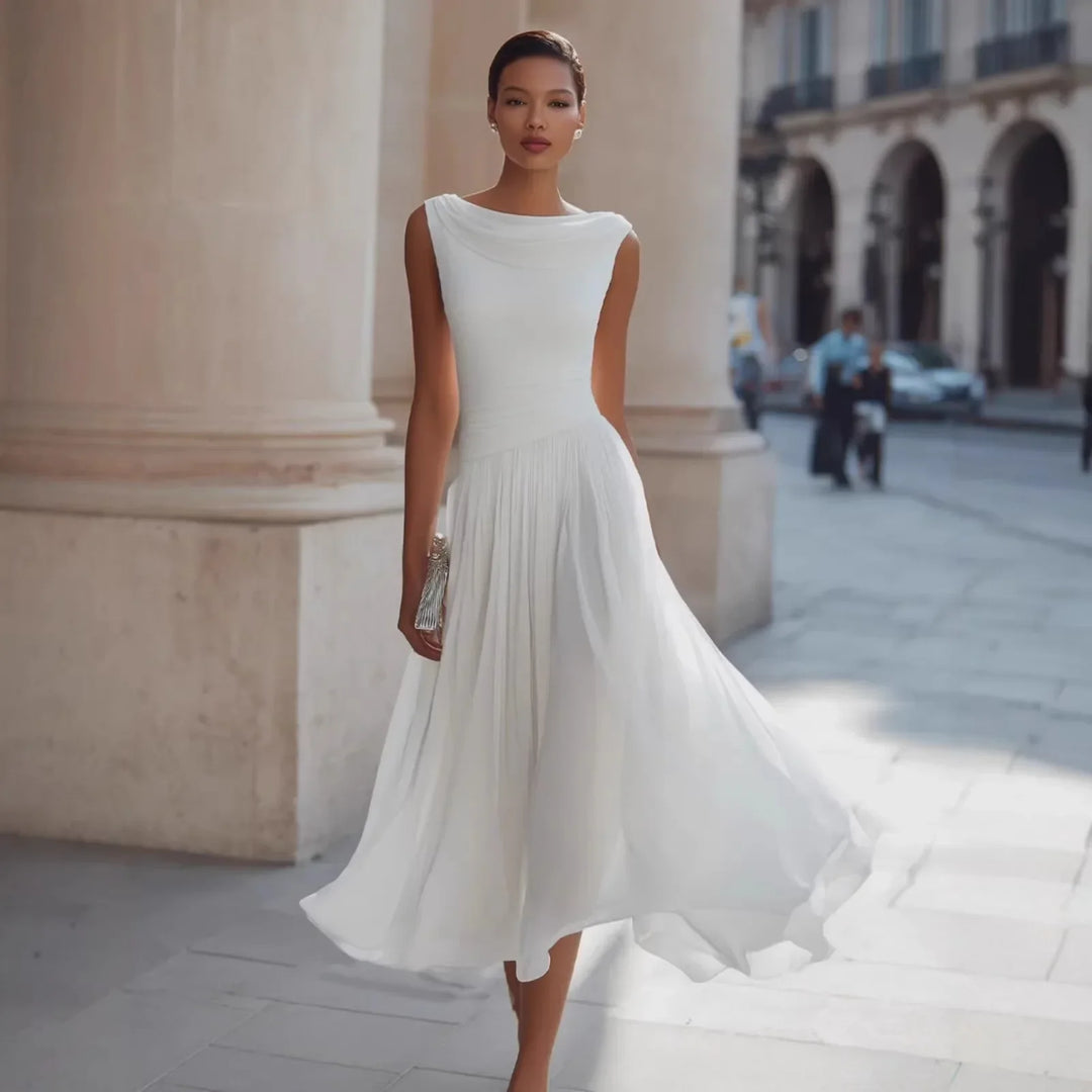 Dahlia Flowing Pleated Midi Dress