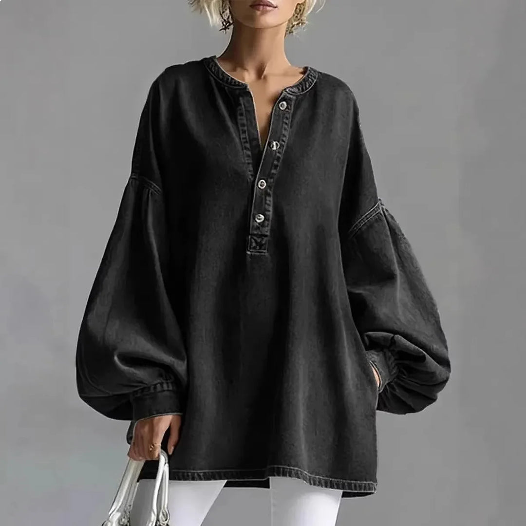 Vanessa Denim Washed Blouse