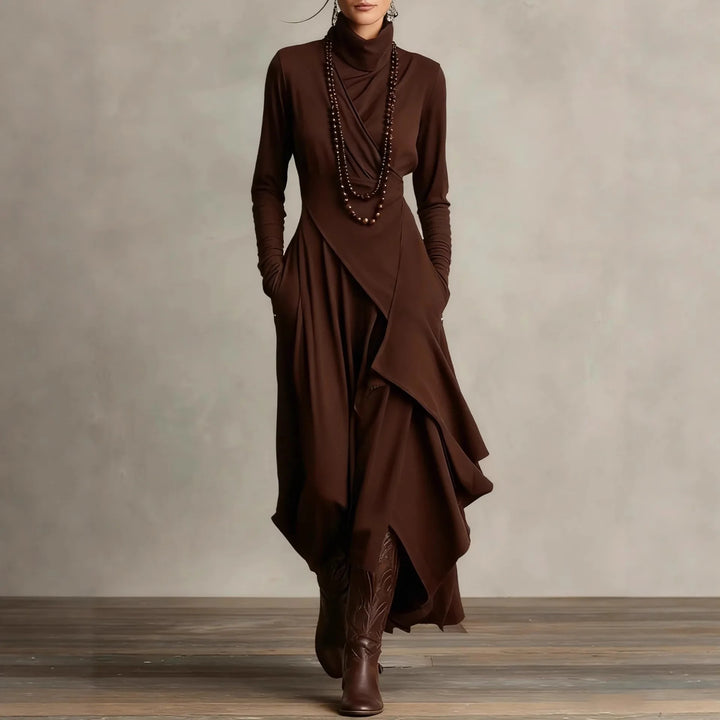 Dolce Draped Crossover Maxi Dress