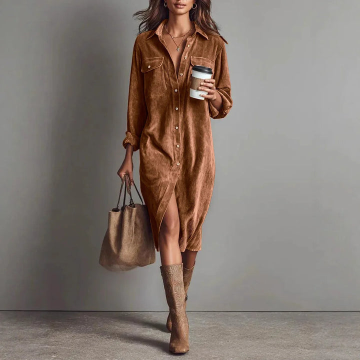 Sabrina Corduroy Midi Dress