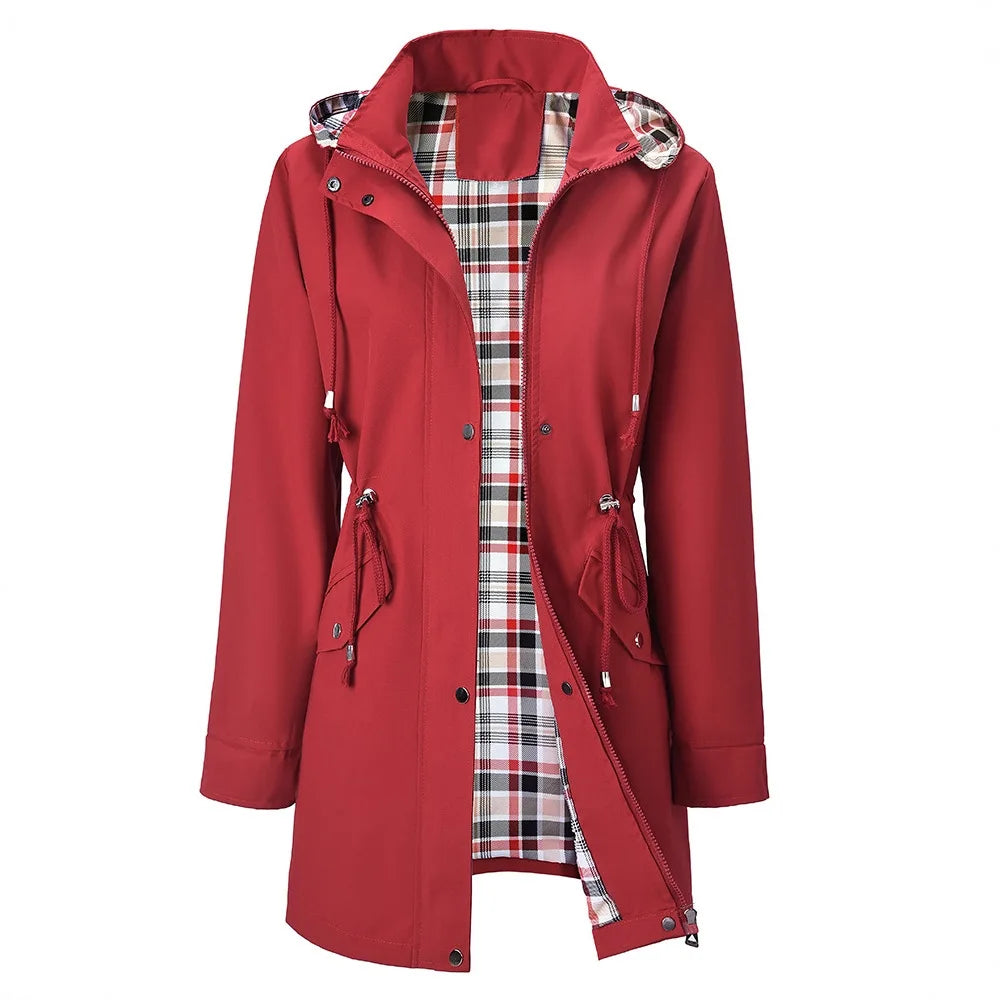 Antonia Drawstring Waist Rain Jacket