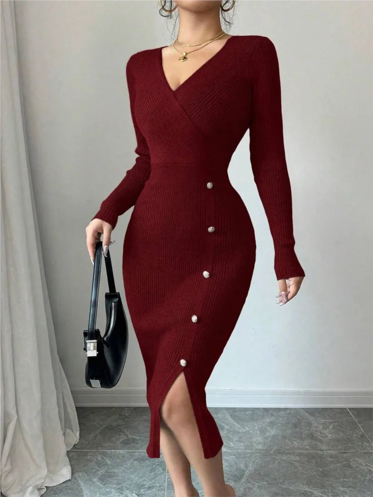 Astrid Ribbed Knit Dress