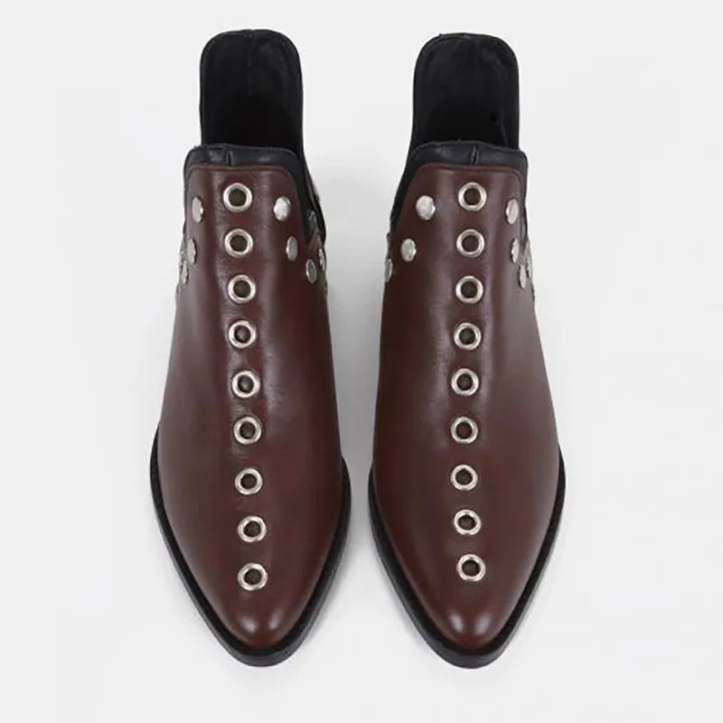 Marisette Stud Pointed Ankle Boot