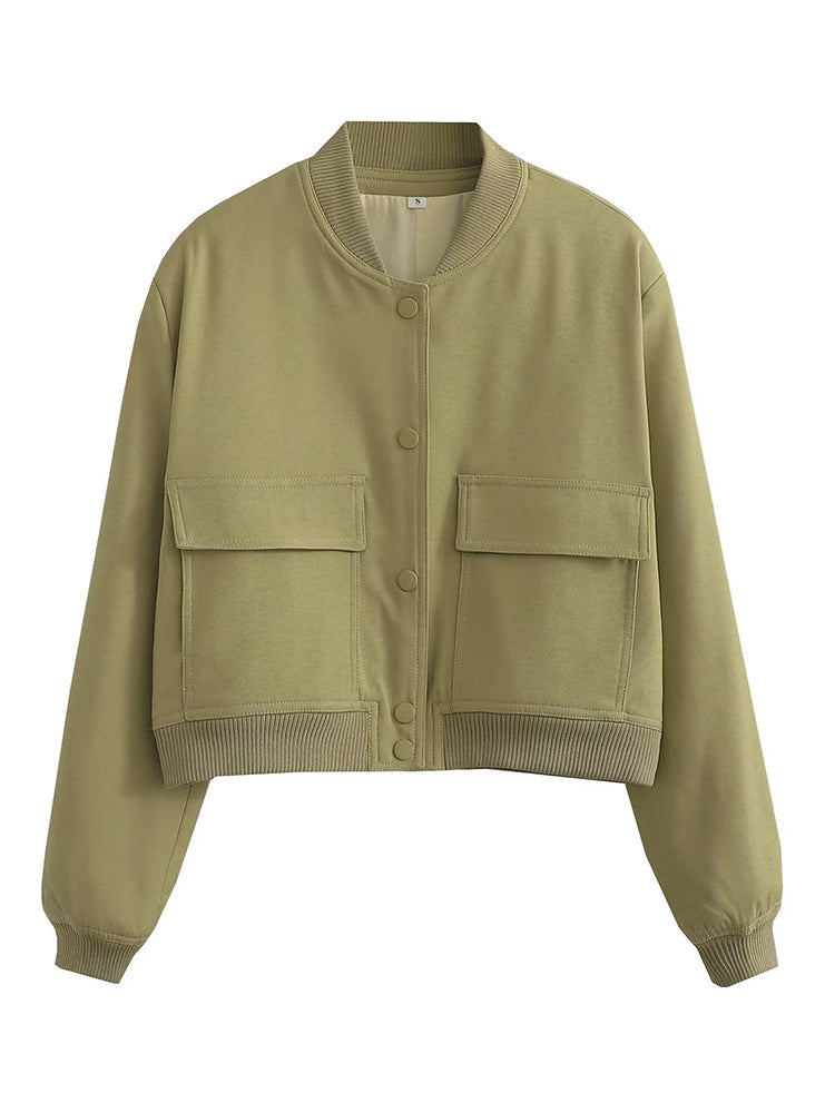 Priscilla Cropped Bomber Jacket