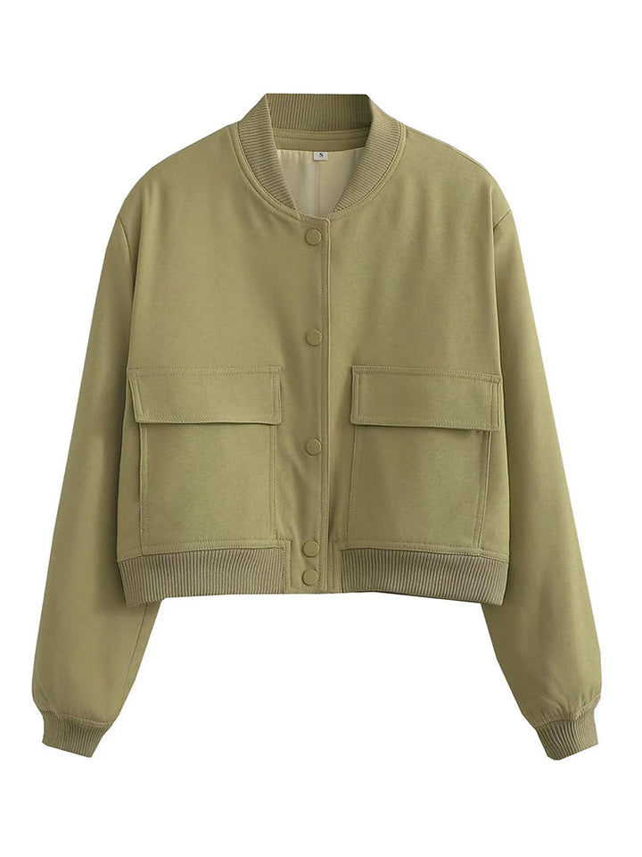 Priscilla Cropped Bomber Jacket