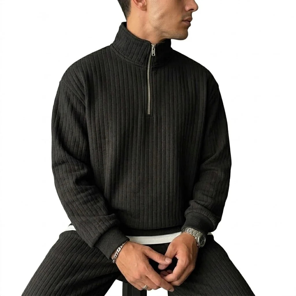 Weston Ribbed Half Zip Pullover
