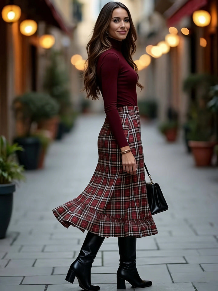 Josette Plaid Skirt Set