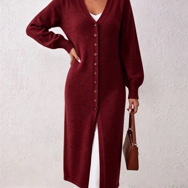 Tamsin Long Ribbed Cardigan