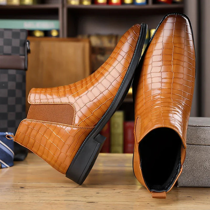 Alistair Croc Embossed Chelsea Boot