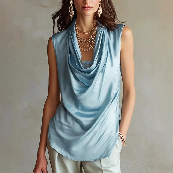 Lillian Draped Cowl Neck Blouse