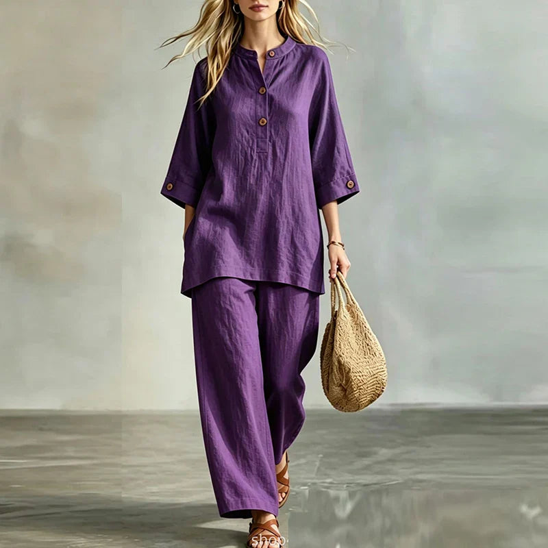 Aria Casual Linen Matching Set