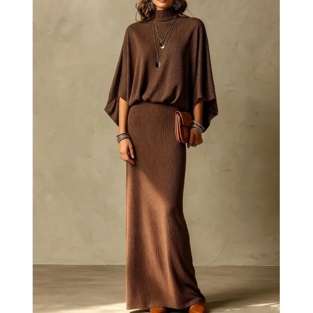 Genevieve Ribbed Knit Skirt Set