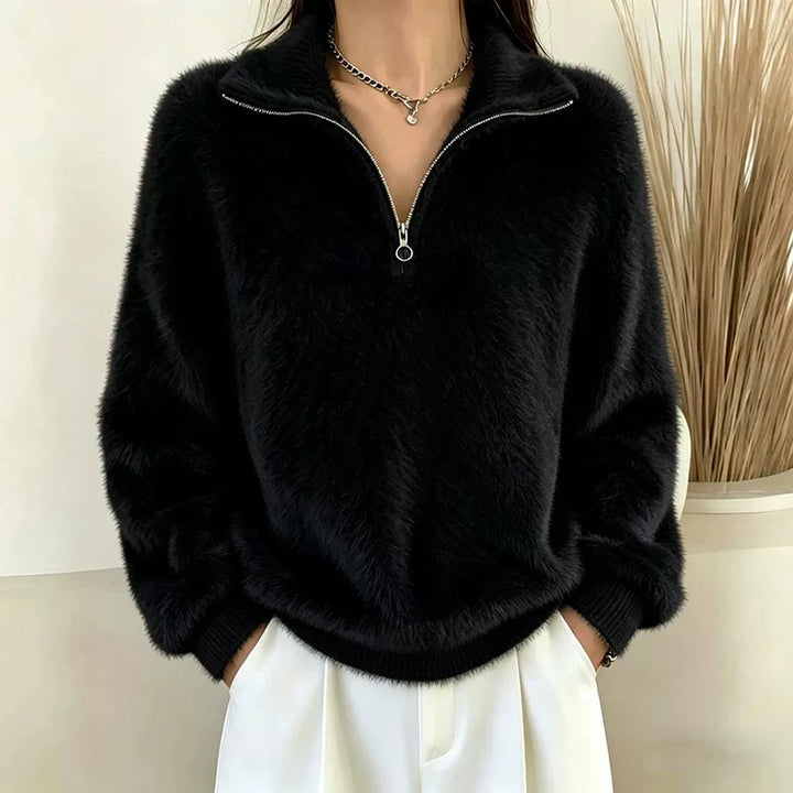 Wynne Half Zip Fuzzy Pullover
