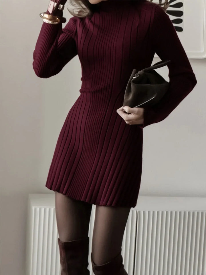 Larkin Mock Neck Sweater Dress