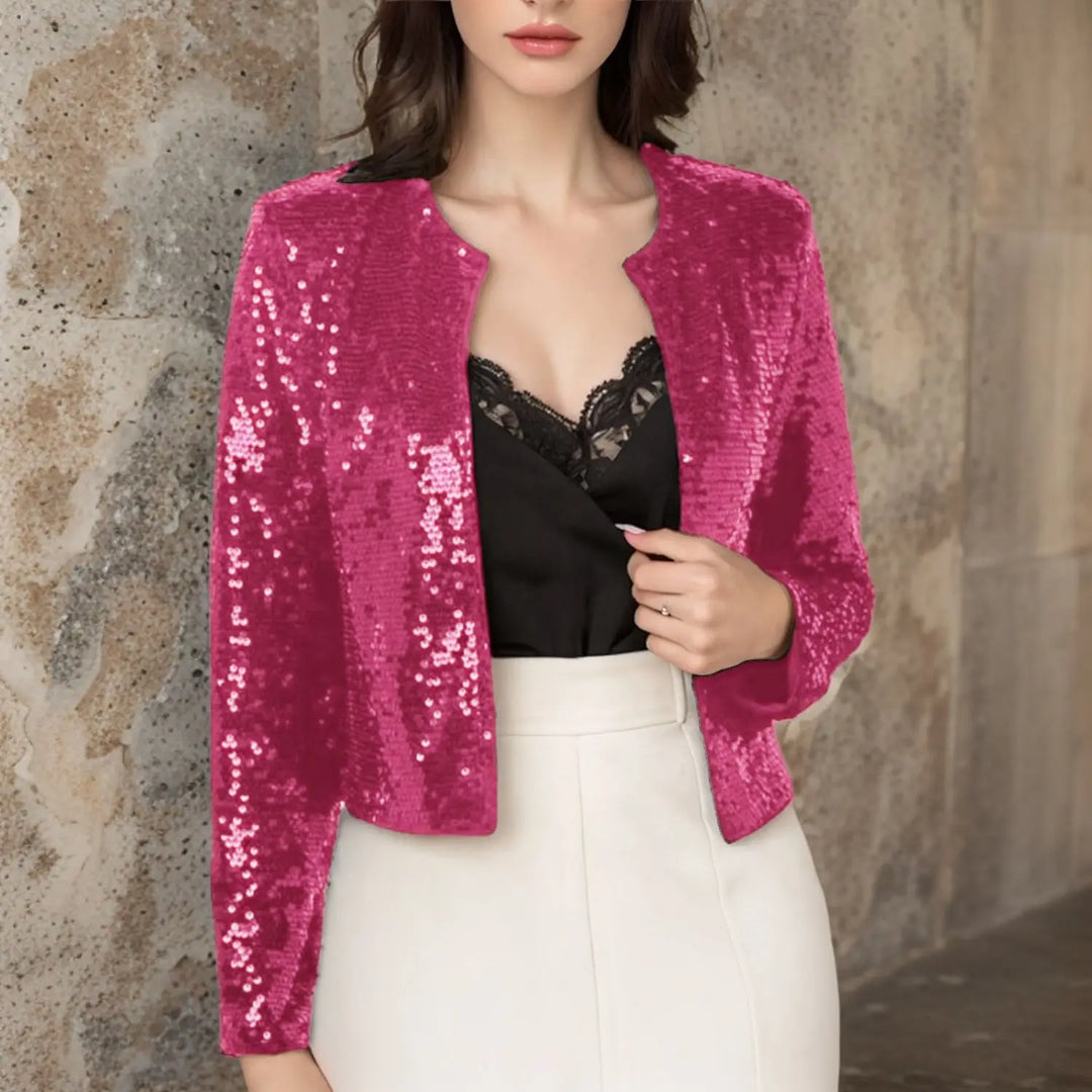 Celeste Open Front Sequin Jacket