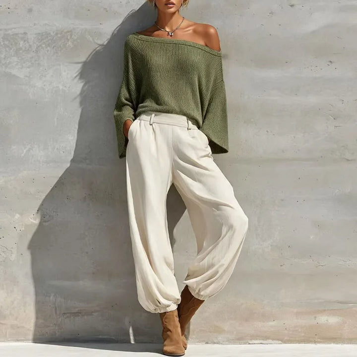 Aveera Knit One Shoulder Set
