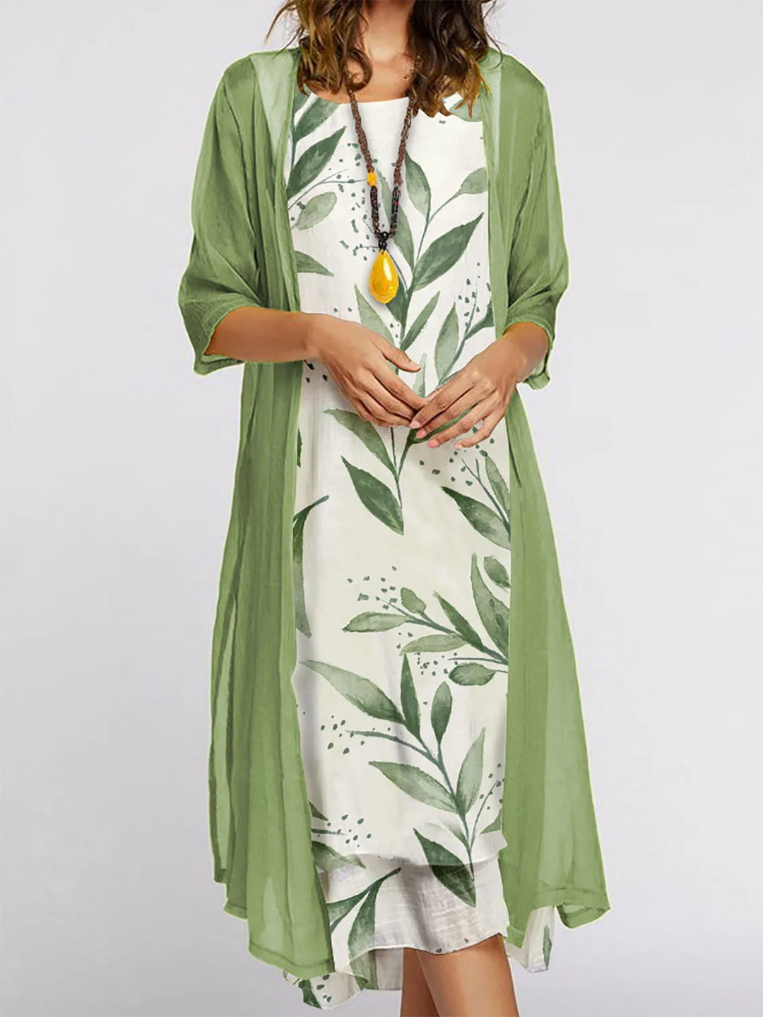 Araya Floral Cardigan Midi Dress
