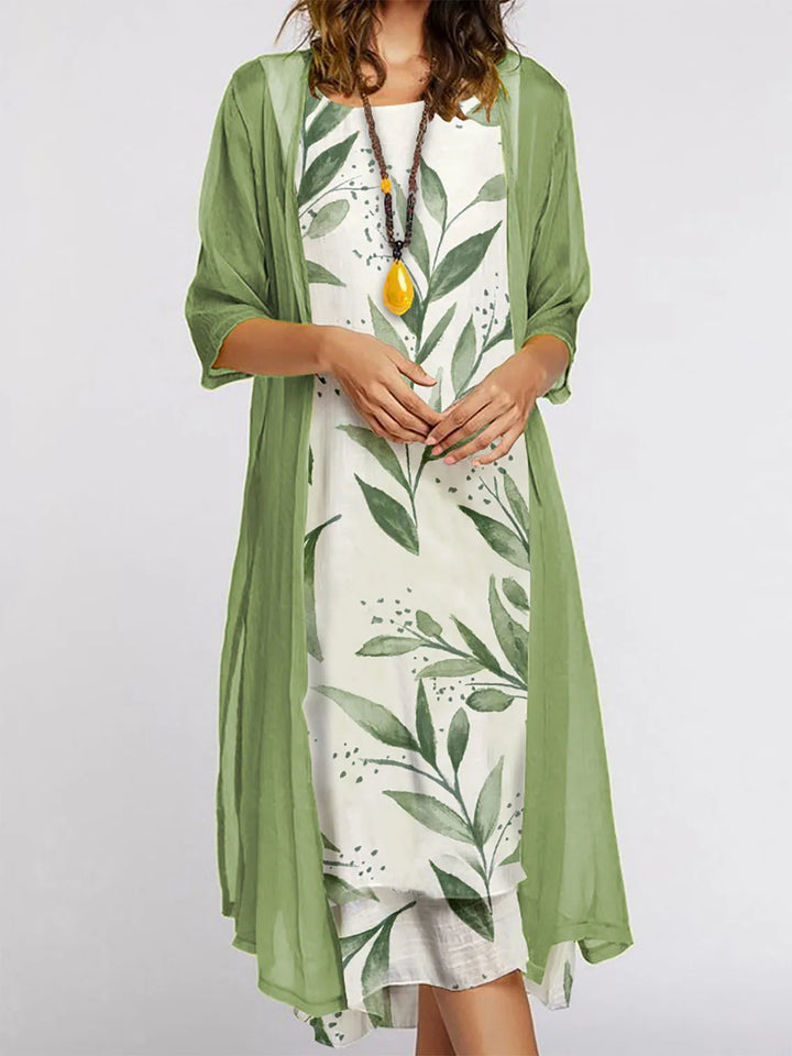 Araya Floral Cardigan Midi Dress