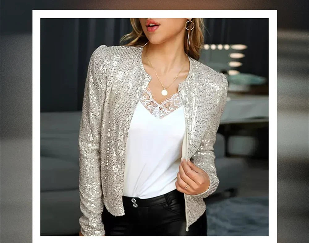 Adalina Sequin Crop Jacket
