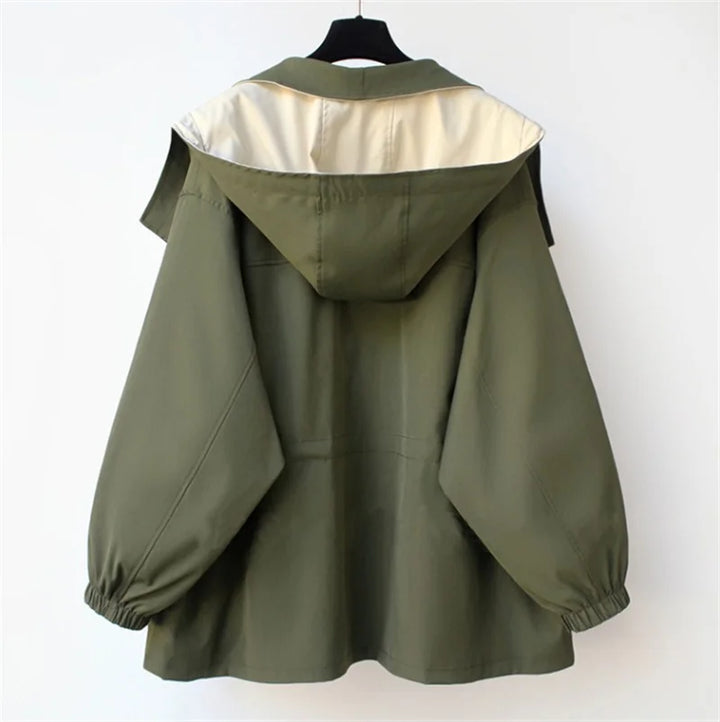 Marisette Contrast Collar Trench