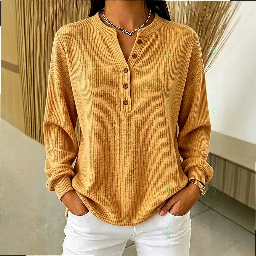 Sabrina Button Placket Henley