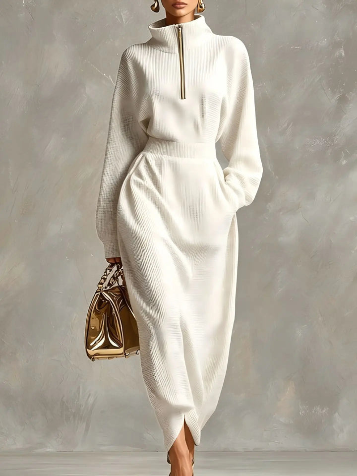 Romilly Elegant Zip Maxi Dress
