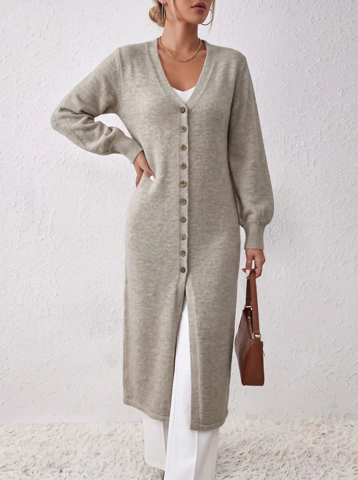 Tamsin Long Ribbed Cardigan