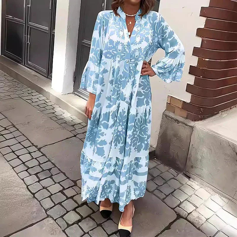 Rayna Boho Printed Midi Dress