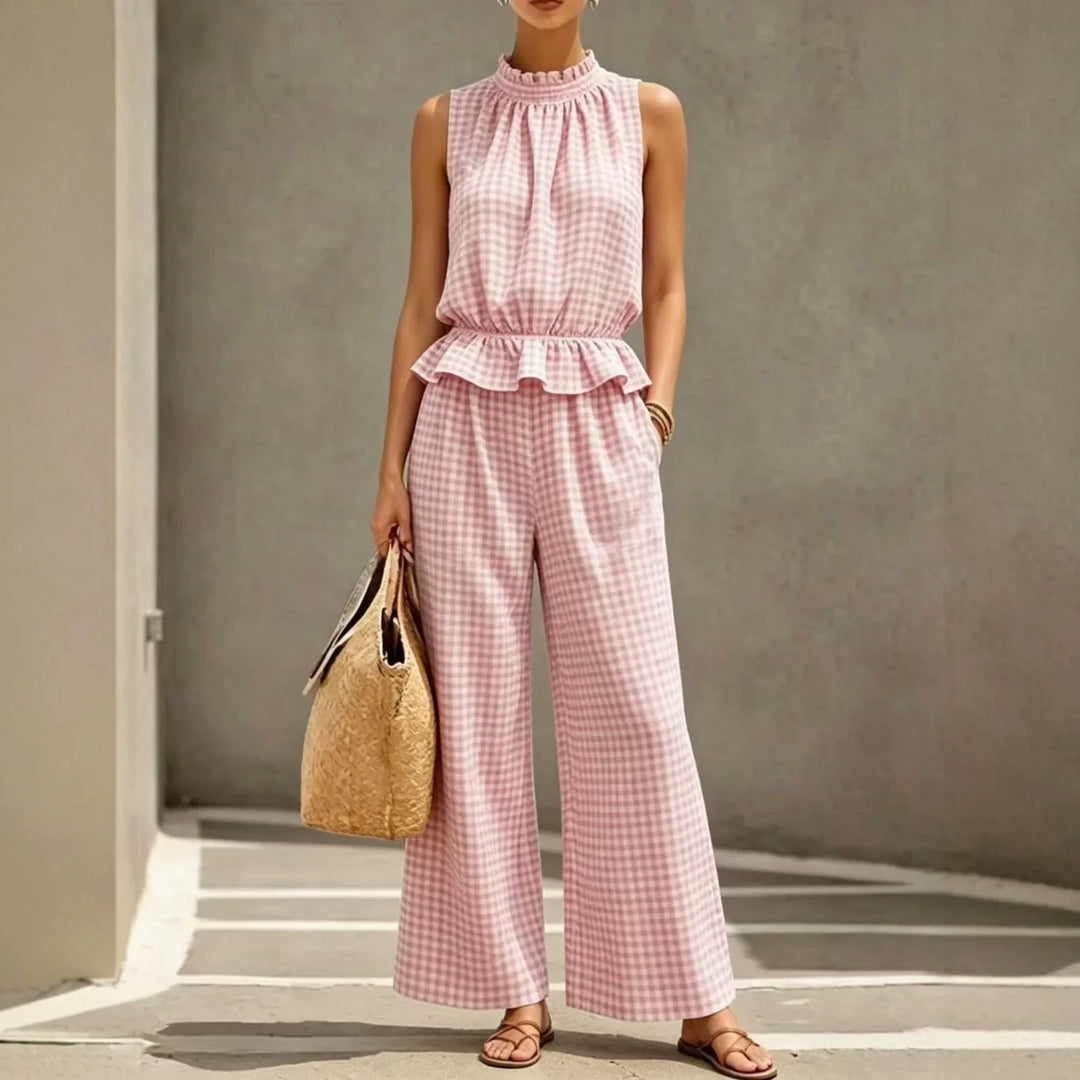 Petra Gingham Two Piece Set