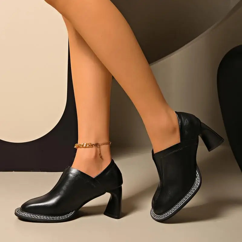 Marisol Contrast Stitch Loafers