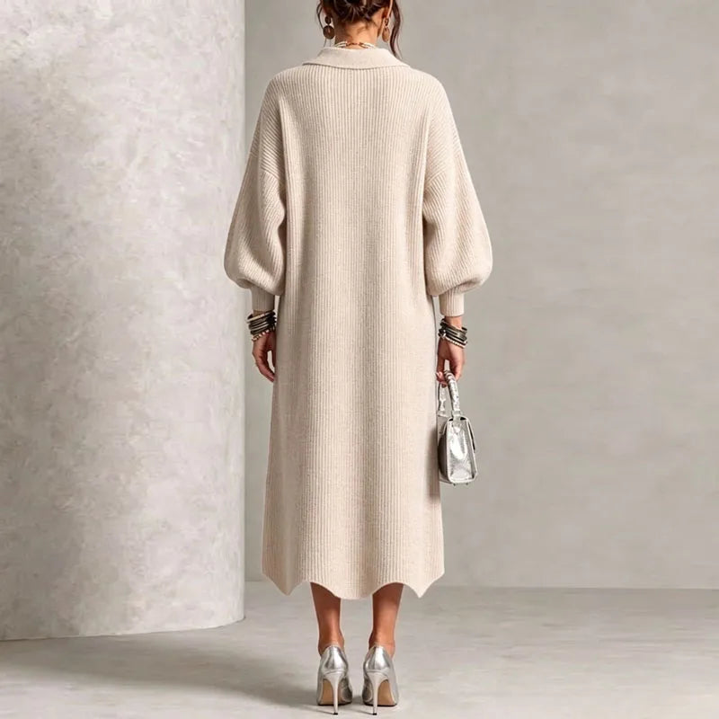 Odalys Button Front Sweater Dress