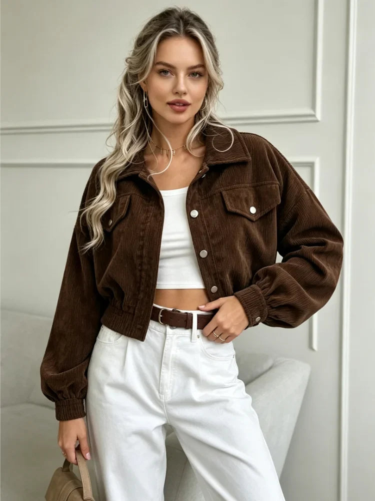 Isadora Corduroy Crop Jacket