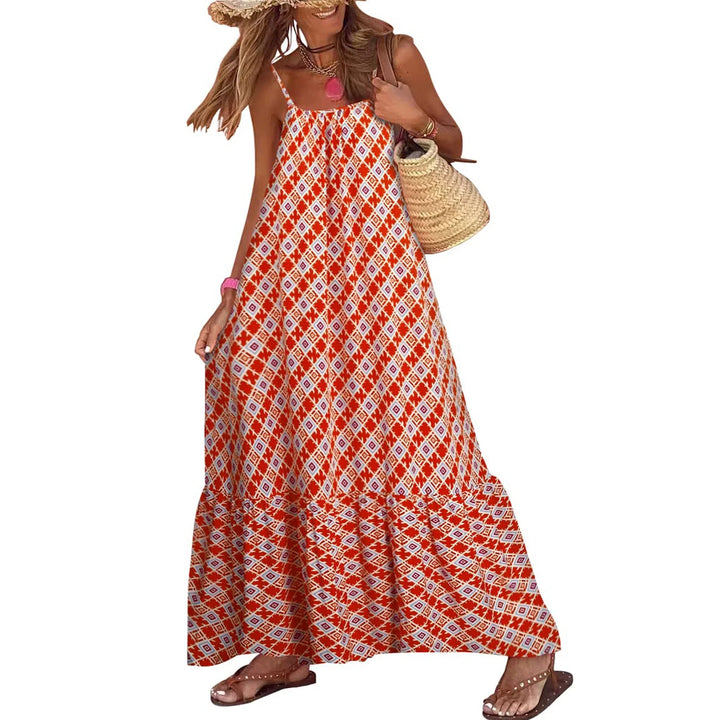 Yara Mosaic Print Maxi Dress